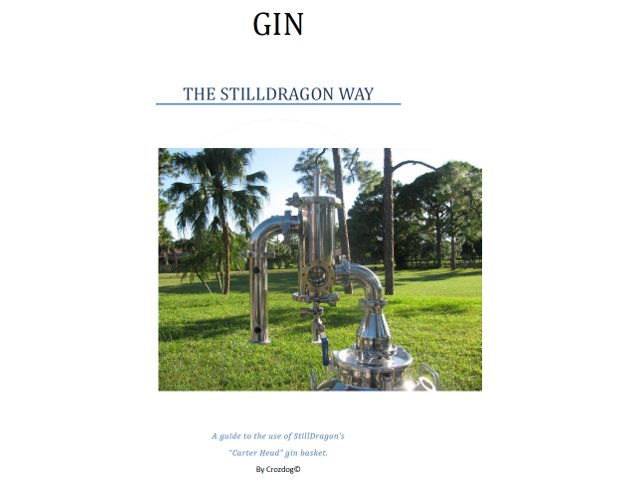 The StillDragon® Gin Basket Operation Manual