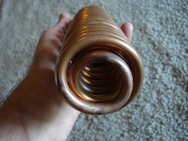 Copper Pipe Spiral 21cm Spiral copper pipe 15x1mm from 10m with external Ø approx 